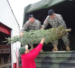 Trees for Troops are donated by the Beckwith Christmas Tree Farm-the Christmas Tree Station, for delivery to U.S. military and their families at no charge.