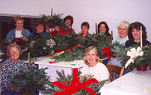 wreath making classes at Beckwith Christmas Tree Farm-the Christmas Tree Station, in Hannibal, New York 