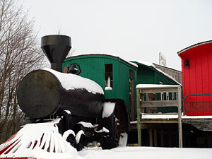 Families love to explore the Christmas Tree Station and gift shop at the Beckwith Family Christmas Tree Farm, Hannibal, New York